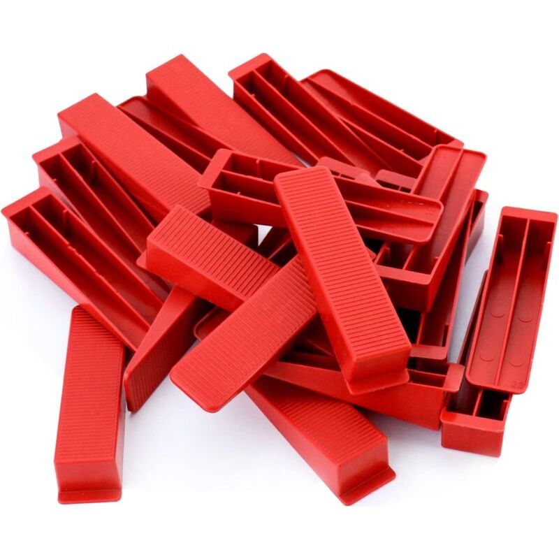 Fliesenverlegekeile, 100er-packung, Fliesenverlegesystem, Keile, Werkzeuge Zum Verlegen Von Wand- Und Bodenfliesen (rot)