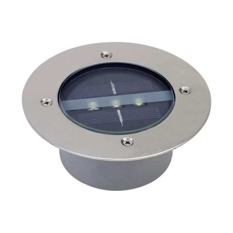 Runder 3w Led-solar-einbaustrahler, Ip67 Wasserdicht, Für Schwimmbad, Terrasse Und Gartengestaltung.