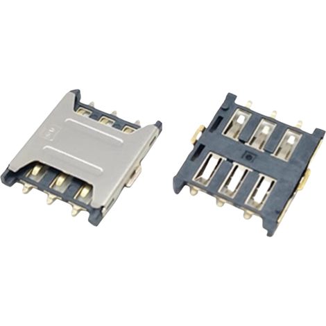 Nano-sim-kartenhalter, Micro-sim-format, Mit Schiebeklappe, Selbstelastisch, Kompatibel Mit Mobiltelefonen Und Smartwatches (6 Pins).