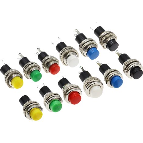 10-mm-drucktaster Ds-316 Ds-314 Ohne Verriegelung, Selbstrückstellend, Mit Türklingel Und Hupe. Ds-314 Rückstell-drucktaster (rot).