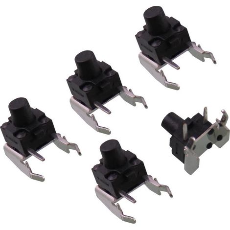 Wasserdichter 6 X 6 Mm Touch-schalter Mit Halterung, Horizontalem Seitenanschluss, 2-poligem Reset-knopf, Ipx6, 7, 6 X 6 X 4,3/5/66 X 6 X 5,5 Cm (5 Stück)
