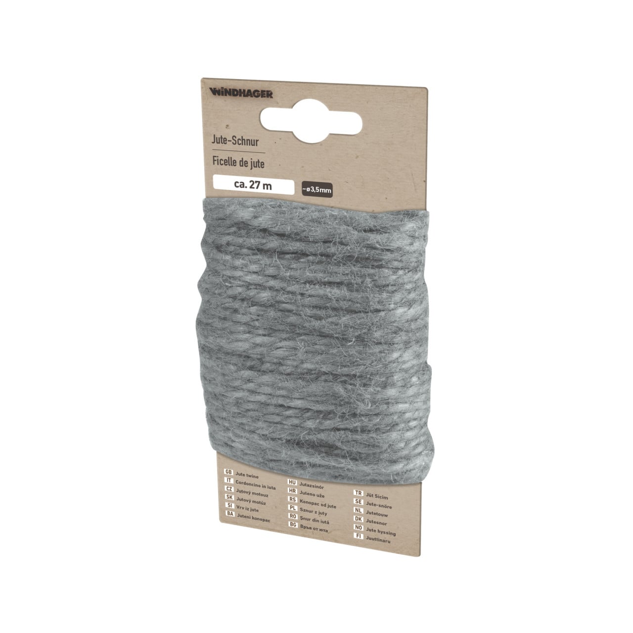 Windhager Jute-Schnur 27 m, grau Schutzvlies Bild 2