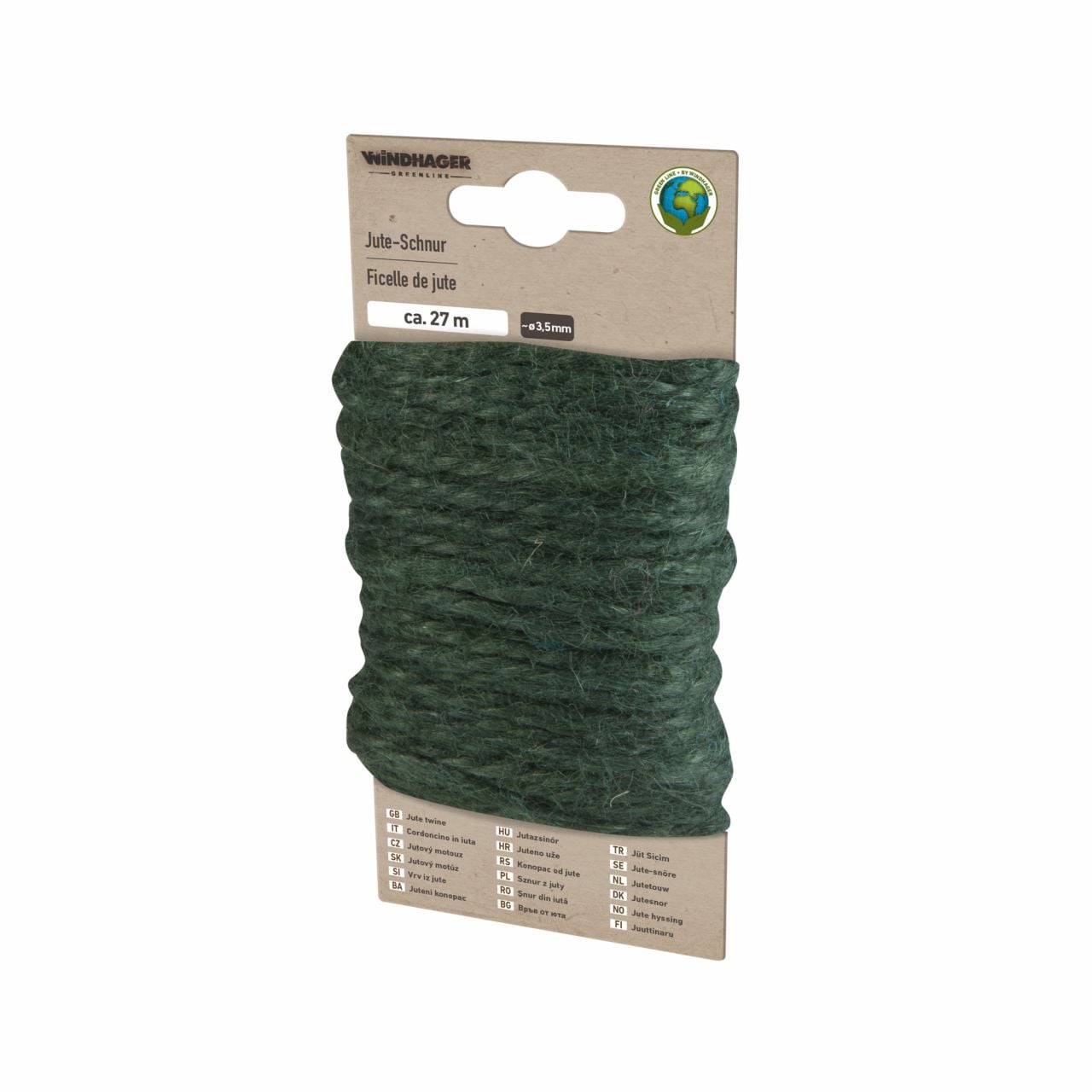 Windhager Jute-Schnur 27 m, grün Schutzvlies Bild 2