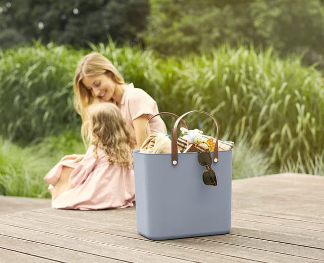 Rotho Einkaufskorb 25 L Albula misty blau Multibag Allzwecktasche Einkaufstasche