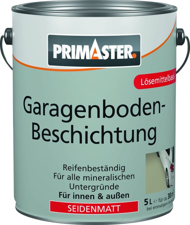 Primaster Garagenbodenbeschichtung 5 L steingrau seidenmatt Winkelbeschlag