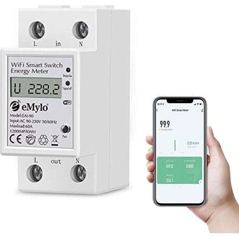 Einphasiger Digitaler Energiezähler – 60 A – 90–250 V Ac – Wlan – Din-schienenmontage – Elektronisch