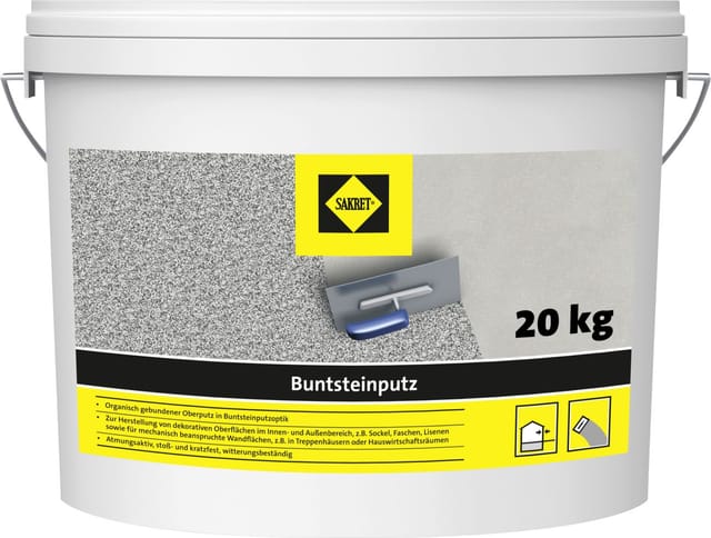 SAKRET Buntsteinputz dunkelgrau 20 kg Putz