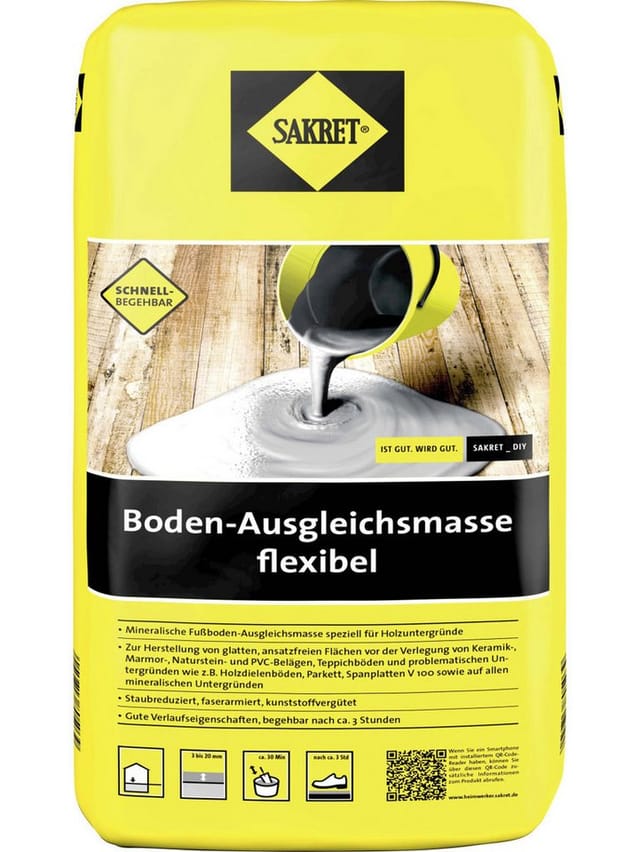 SAKRET Boden-Ausgleichsmasse flex ibel 10 kg Sack grau Ausgleichsmassen