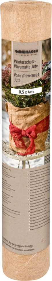 Windhager Winterschutz für Pflanzen Jute 0,5 x 4 m natur Schutzvlies