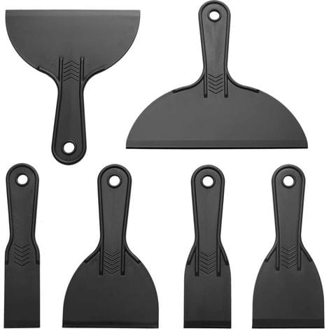 6-teiliges Spachtelset Für Verputzarbeiten, Heimwerker-spachtel, Kunststoff-spachtel, Edelstahl-spachtel, Spachtel Für Dichtungsmasse, Verputz-spachtel – 38/50/76/102/152/203 Mm