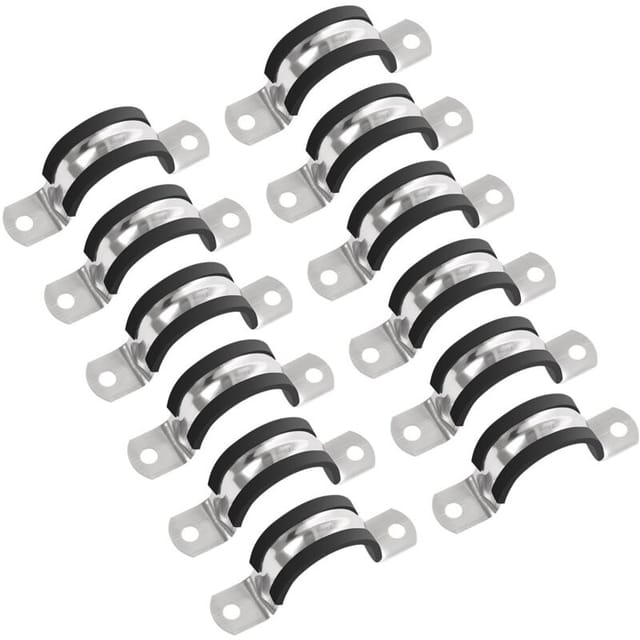 Schlauchschellen, 20 Mm Durchmesser, Schlauchband Aus Edelstahl 304, Schlauchschelle Für Rohre, Leitungen Oder Metallseile (12 Stück)