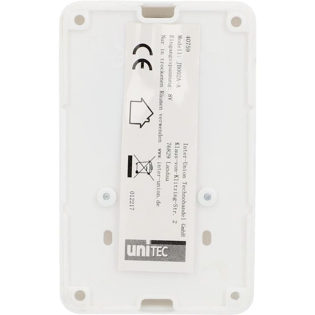 Unitec Läutewerk einspulig weiß Türgong/-klingel