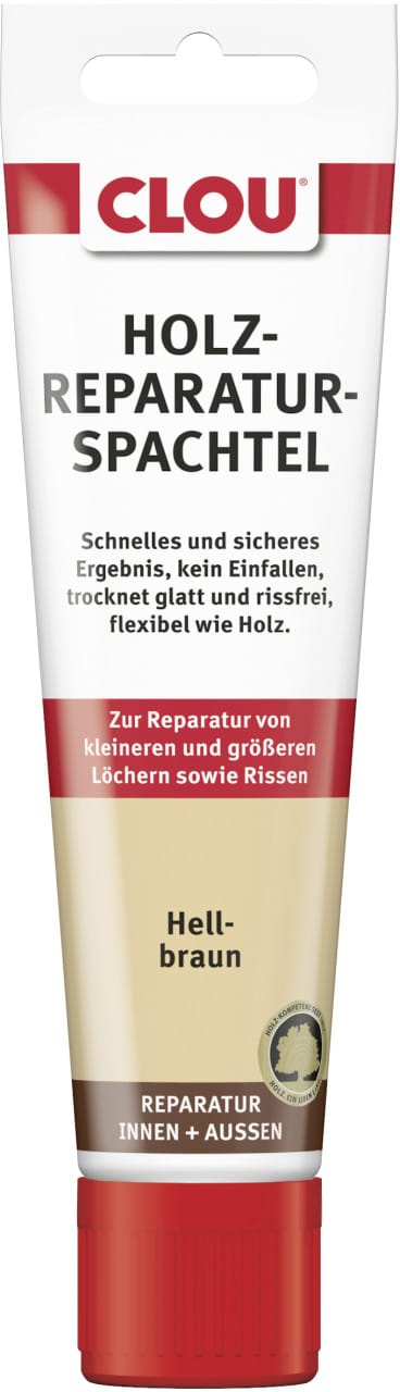 Clou Holzreparatur-Spachtel 55 g hellbraun Spachtelmasse