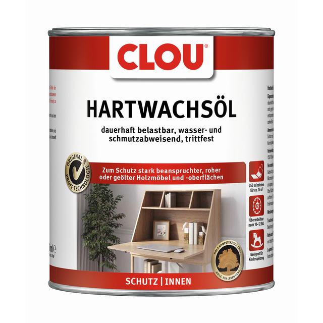 Clou Hartwachs Öl 750 ml farblos Holzschutzlasur