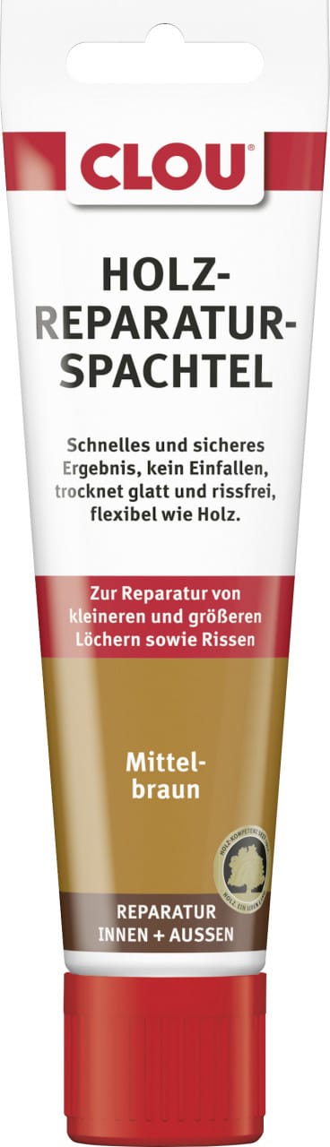 Clou Holzreparatur-Spachtel 55 g mittelbraun Spachtelmasse