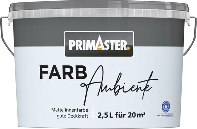 Primaster Farbambiente Wandfarbe matt pastellblau 2,5 L Wandfarbe