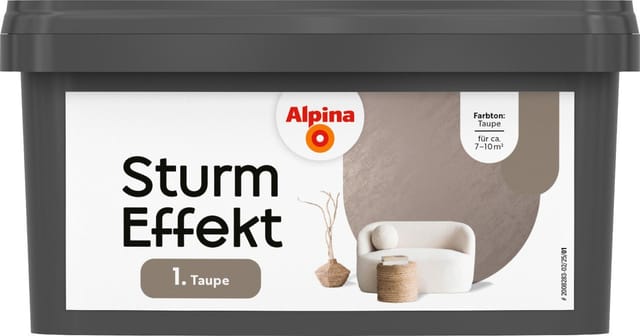 Alpina Wandfarbe Sturm Effekt taupe 1 L Innen