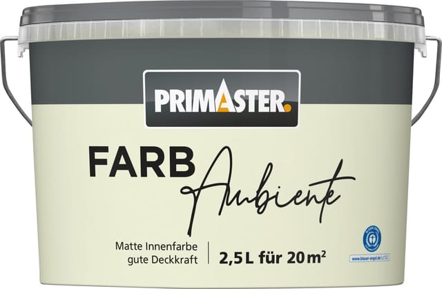 Primaster Farbambiente Wandfarbe matt pastellgrün 2,5 L Wandfarbe