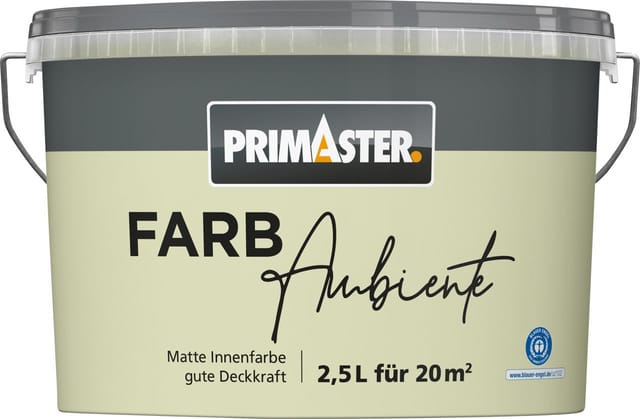 Primaster Farbambiente Wandfarbe matt matcha 2,5 L Wandfarbe