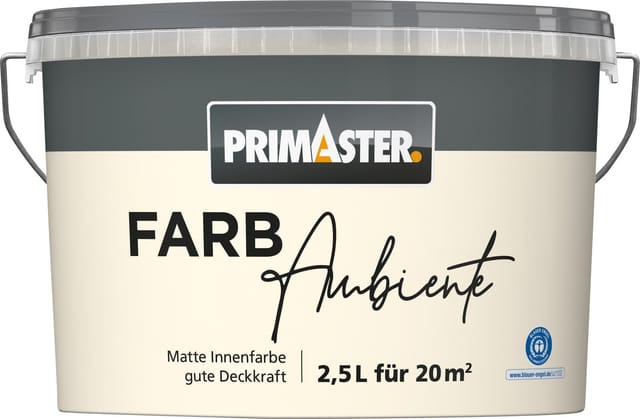 Primaster Farbambiente Wandfarbe matt kaschmir 2,5 L Wandfarbe