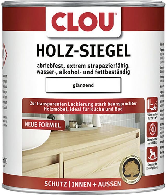 Clou Holz-Siegel 750 ml glänzend transparent Holzschutzlasur