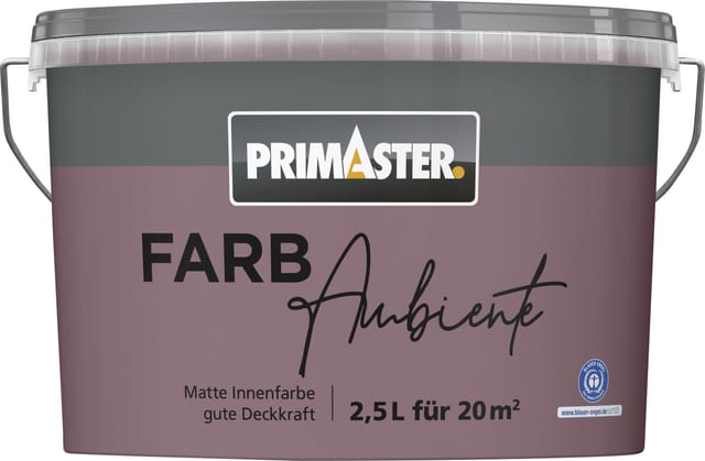 Primaster Farbambiente Wandfarbe matt pflaume 2,5 L Wandfarbe