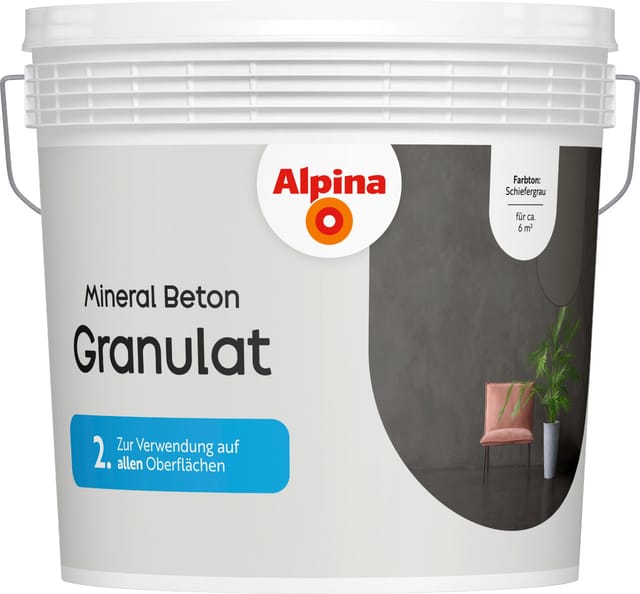Alpina Mineral Beton Granulat schiefergrau 6 kg Innen