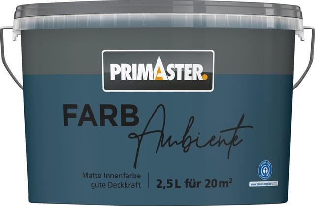 Primaster Farbambiente Wandfarbe matt pazifik 2,5 L Wandfarbe