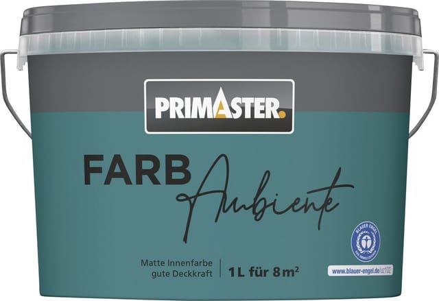 Primaster Farbambiente Wandfarbe matt petrol 1 L Innen