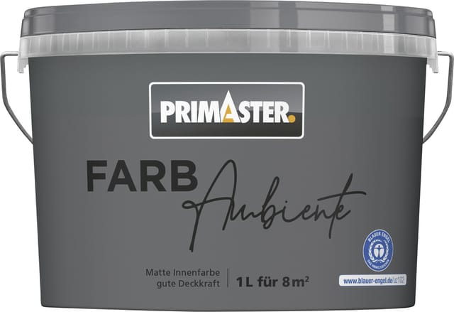 Primaster Farbambiente Wandfarbe matt stahlgrau 1 L Innen