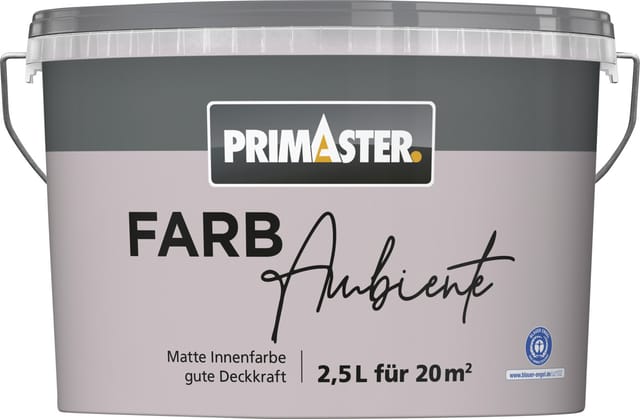 Primaster Farbambiente Wandfarbe matt fliederlila 2,5 L Wandfarbe