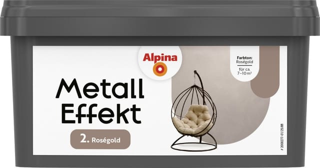Alpina Wandfarbe Metall Effekt roségold 1 L Innen