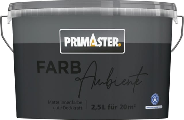 Primaster Farbambiente Wandfarbe matt anthrazit 2,5L Wandfarbe
