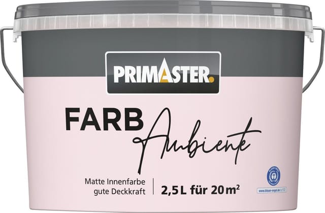 Primaster Farbambiente Wandfarbe matt rose 2,5 L Wandfarbe