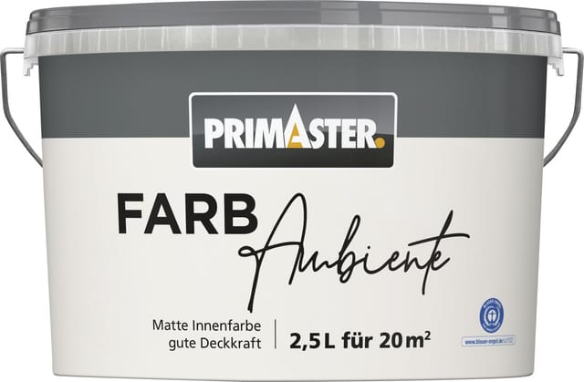 Primaster Farbambiente Wandfarbe matt silbergrau 2,5 L Wandfarbe