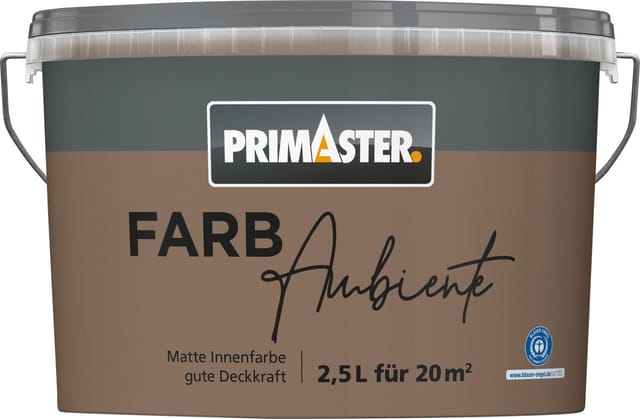 Primaster Farbambiente Wandfarbe matt kakao 2,5 L Wandfarbe