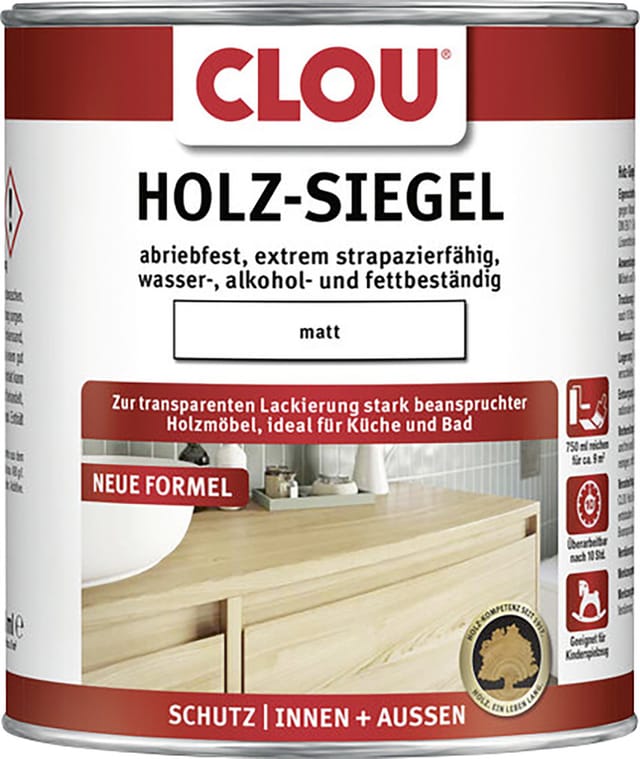 Clou Holz-Siegel 750 ml matt transparent Holzschutzlasur