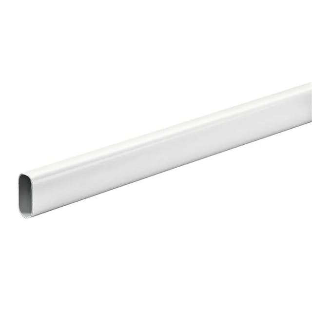 Hettich Schrankrohr für schwere Belastung Ø 30/15 x 2000 mm, oval, weiß Möbelbeschlag