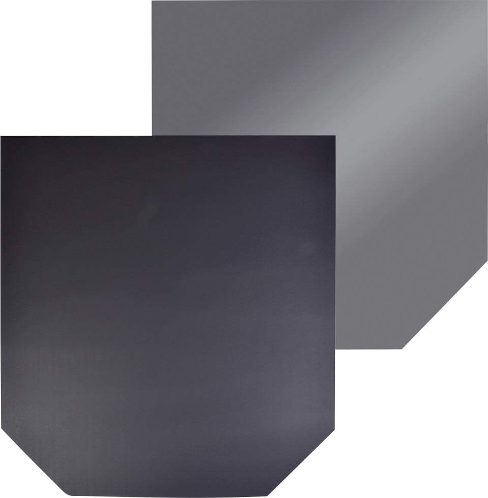 Kamin-Bodenplatte Stahlblech Sechseck, 100x110 cm, grau/schwarz Bodenschutzplatte
