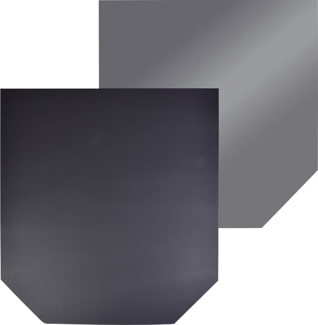 Kamin-Bodenplatte Stahlblech Sechseck, 100x110 cm, grau/schwarz Bodenschutzplatte