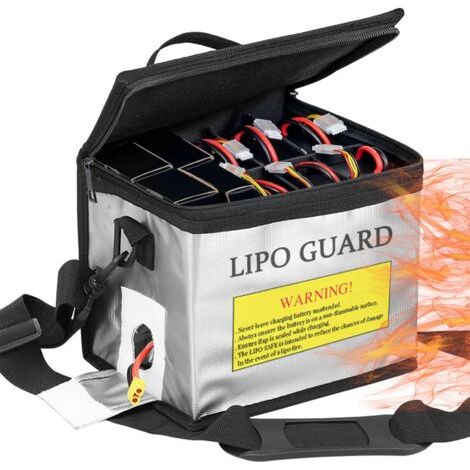 Sichere Tasche, Feuerfeste Und Explosionsgeschützte Batterietasche, Feuerfeste Tasche, Batterieschutztasche Mit Doppelverschluss Und Verstellbarem Schultergurt Zum Laden Und Aufbewahren Von Batterien