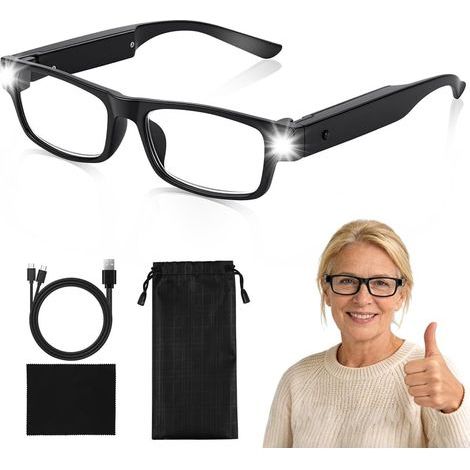 Vergrößerungsbrille Mit Led-licht, 160% Vergrößerung, Lesebrille, Klare Sicht Und Freihändiges Arbeiten Zum Lesen, Schmuckherstellen, Nähen, Heimwerken, Hobbys Und Basteln
