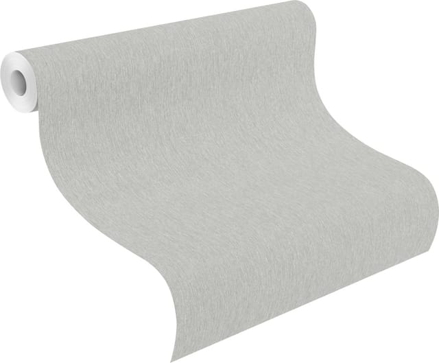 Rasch Vliestapete Uni Sky Lounge silbergrau 10,05 x 0,53 m Wandtapete
