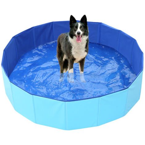 80 X 20 Cm, Faltbarer Pool Für Kleine Hunde, Sichere, Rutschfeste Badewanne, Pool Für Drinnen Und Draußen Für Katzen, Hunde, Haustiere Und Kinder (blau)