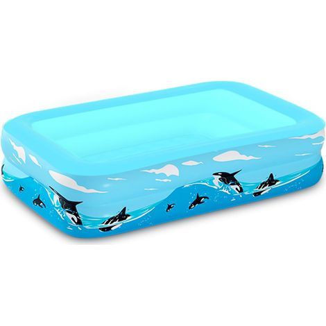 Aufblasbares Planschbecken, Schwimmbecken, Aufblasbarer Pool, Aufblasbares Kinderbecken, Babybecken, Tragbare Badewanne, Kinderplanschbecken, 120 Cm X 90 Cm X 36 Cm