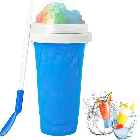 Slush-becher – Doppelwandig Mit Integriertem Kühlgel – Für Selbstgemachte Smoothies Und Milchshakes – 1 Stück