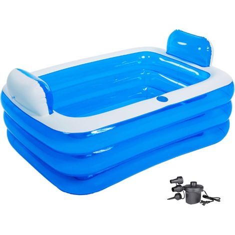 Aufblasbare Badewanne Für Erwachsene, Faltbare Spa-badewanne Für Dusche, Balkon Und Garten, Mit Elektrischer Pumpe, Schnelles Und Einfaches Aufblasen.