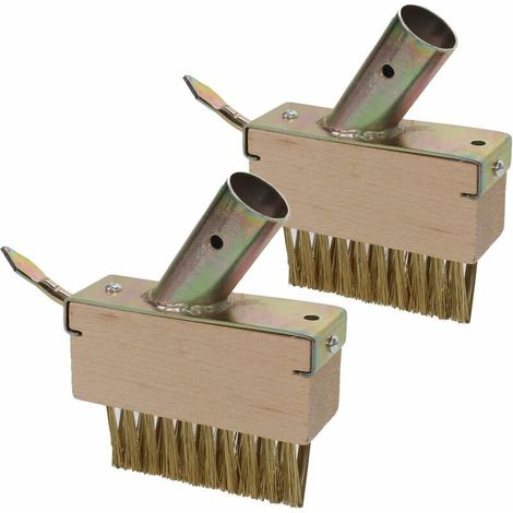 Drahtbürste – Bürstenkopf 100 X 37 X 37 Mm – Dreieckiger Schaber Aus Verzinktem Stahl – Für Pflasterfugen – 1 Stück