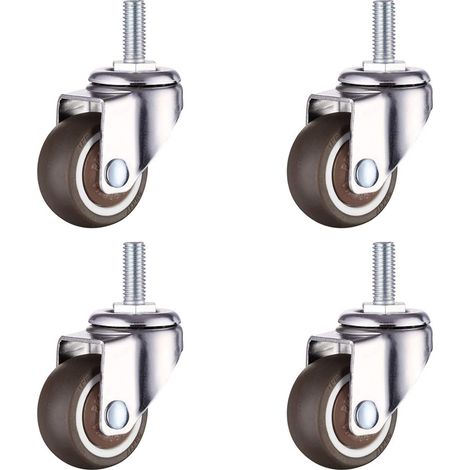Lenkrollen – M8-gewindeschaft – 20 Kg Tragkraft Pro Rolle – Für Transportwagen Und Möbel – 4er-set