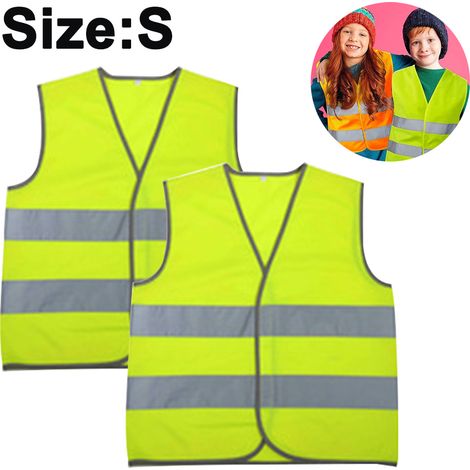 Sicherheitsweste – Reflektierendes Netzgewebe – Hohe Sichtbarkeit Für Kinder – 2er-pack